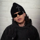 Black Cross Beanie - KARTEL